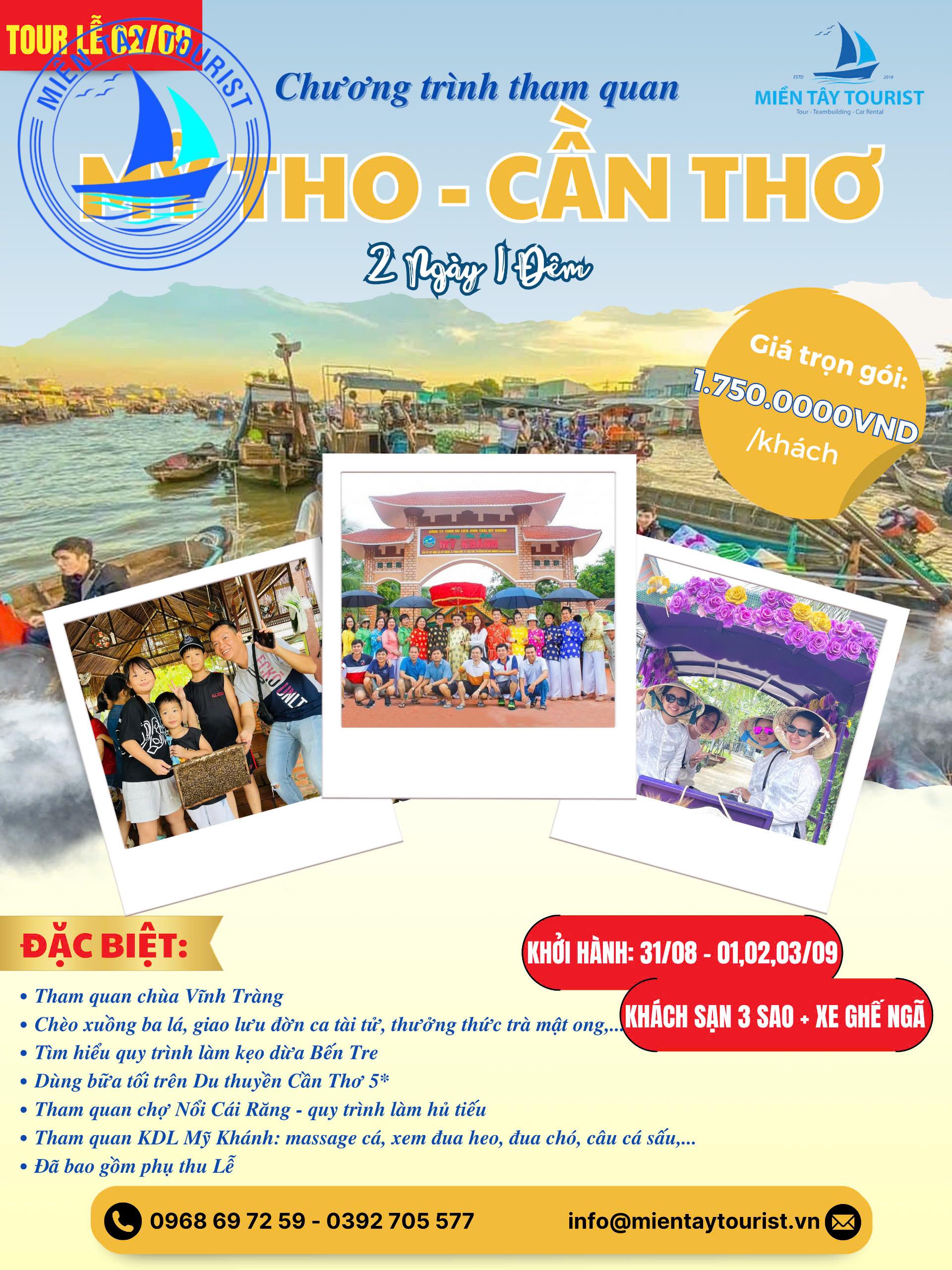 Du lịch Mỹ Tho- Cần Thơ lễ 02/09