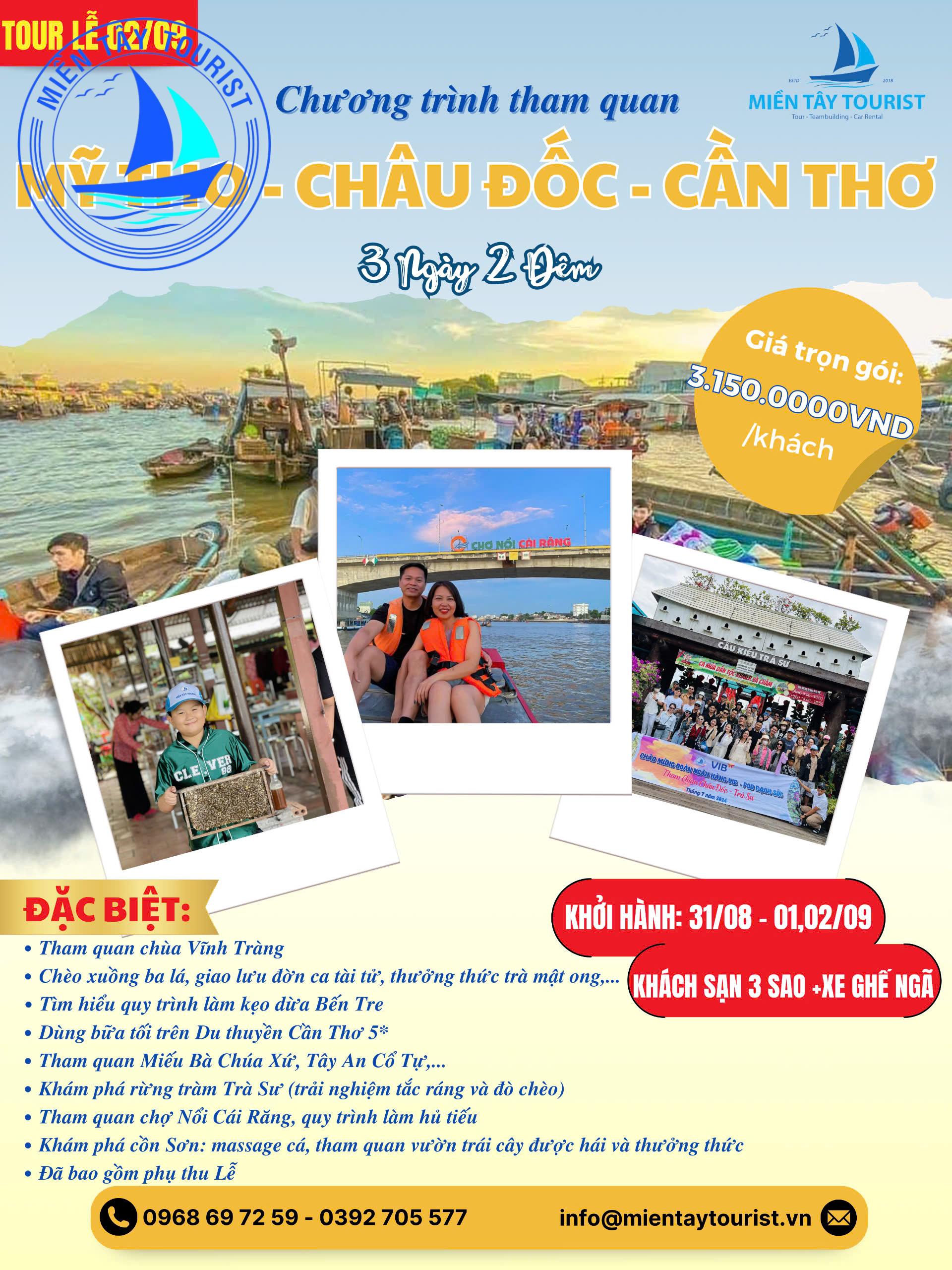 my tho chau doc can tho 3 ngay 2 dem